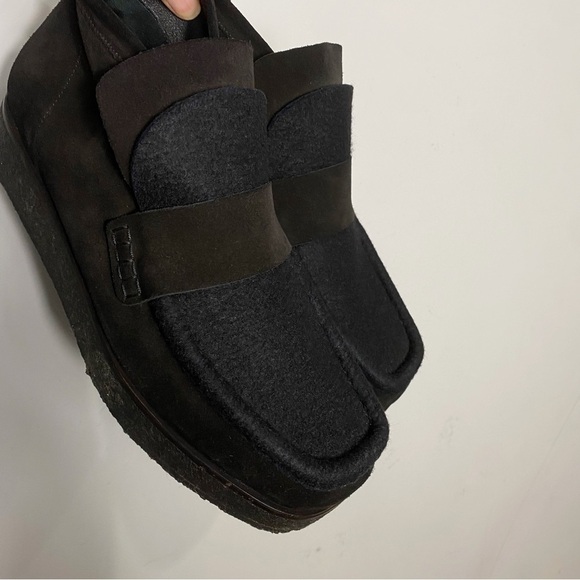 ACNE STUDIOS
Kingston Paneled Suede Felt Ankle Boots Wool Moccasin Size 9 main image 11